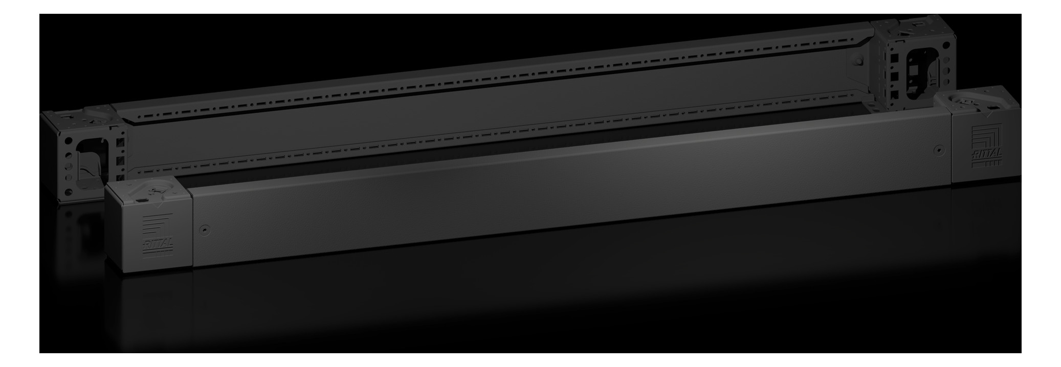 1St. RITTAL VX 8660.007 VX Sockel-Eckstück mit Blende, vorne/hin