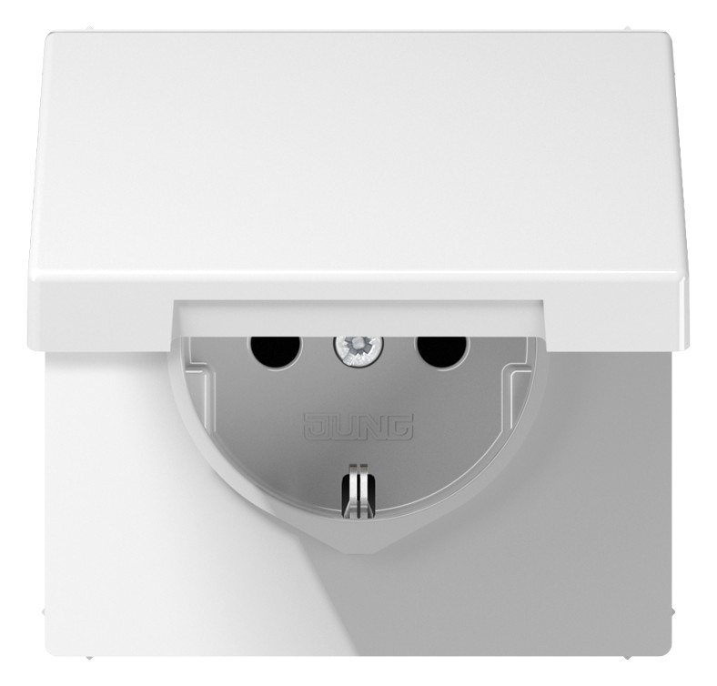 1St. Jung LS1520KLWW Schuko Steckdose mit Klappdeckel LS 1520 KL WW...