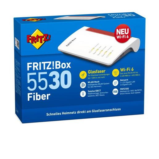 1St. AVM Glasfaser Power FRITZ!Box 5530 Fiber m.Wi-Fi6 20002960