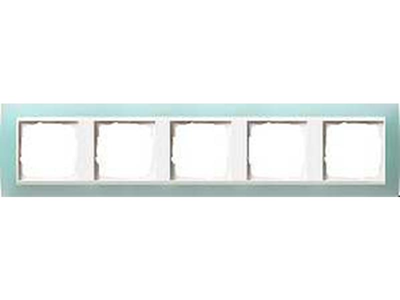 1St. Gira 0215395 Rahmen 5fach für Reinweiß Gira Event Opak Mint