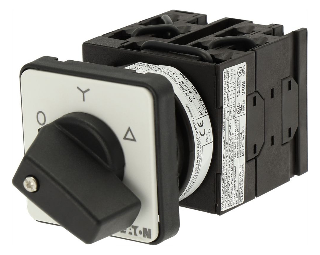 1St. Eaton T0-4-8410/E 024604 Stern-Dreieck-Schalter, T0, 20 A, Einbau, 4 Baueinheit(en), Kontakte: 8, 60 , rastend, mit