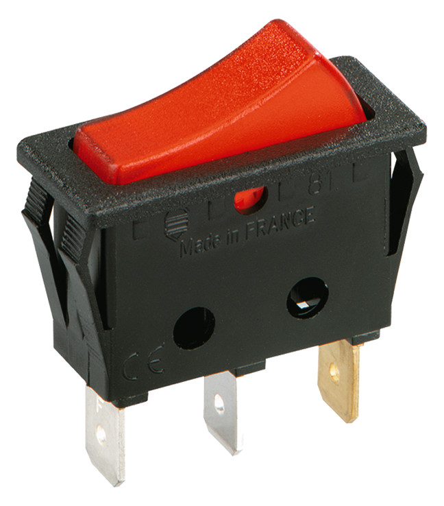 1St. Bachmann 3652-813.22 SW/RT Einbauwippenschalter 1p Beleuchtet