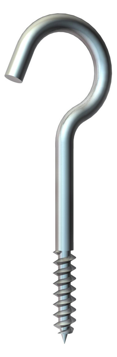 100St. OBO Bettermann 3450082 Deckenhaken mit Holzschraubengewinde 3,9x80mm, St, G 915 Deckenhaken