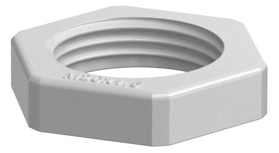 100St. Obo 2048922 116 M20 LGR PA Gegenmutter M20, PA, lichtgrau, RAL 7035