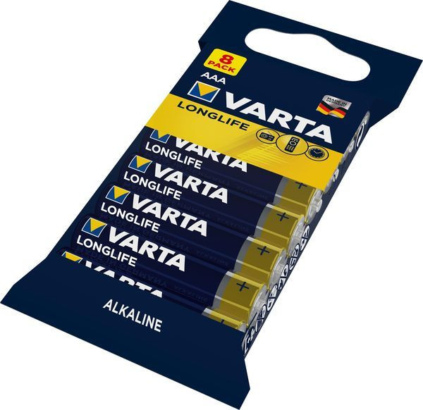 25Pk Varta Longlife AAA Micro 8 Fol 4103