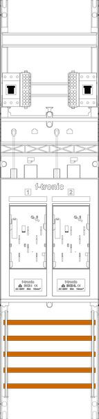 1St. F-Tronic E16DS-10-10L-HSP Zählerfeld E16DS-10-10L-HSP, 1-feldrig,H=1050mm,2-eHZ kurze, und lange Kabel mit DS, 2 HSP 7141210