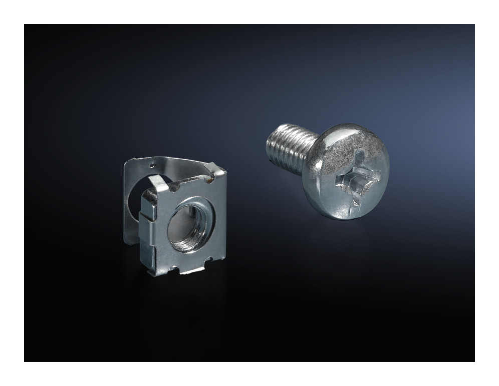 1St. Rittal DK 7000.990 Federmuttern mit Schrauben M6 Pack mit 50 Stück, Preis per VPE, VPE = 7000990