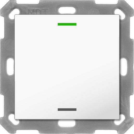 1St. MDT Taster Light 1-fach BE-TAL5501.01 RGBW reinweiß glänzend