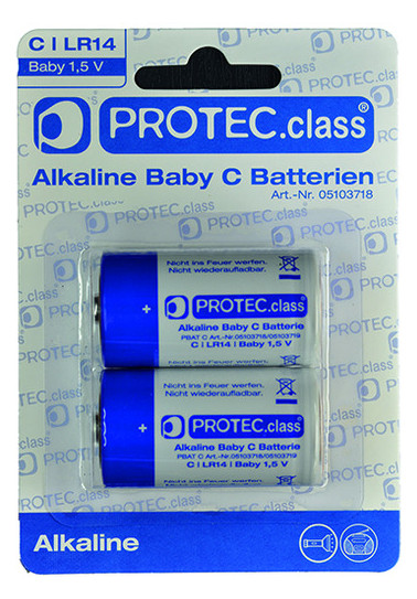 1St. Protec.Class PBAT C Baby Batterien 2er Blister