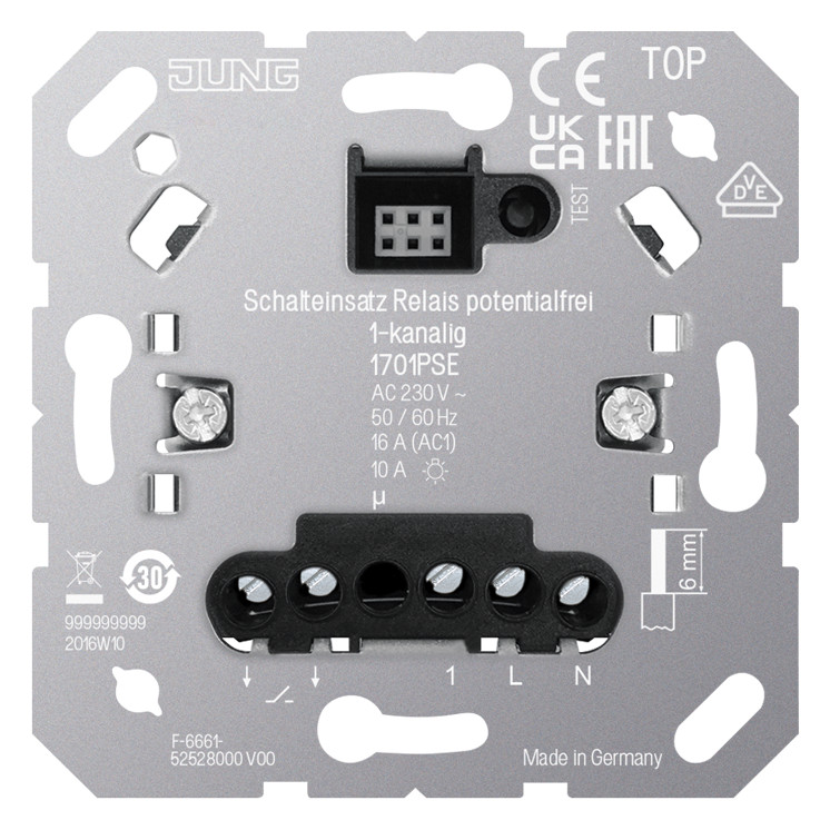 1St. Jung Schalteinsatz Relais 1701PSE potentialfrei