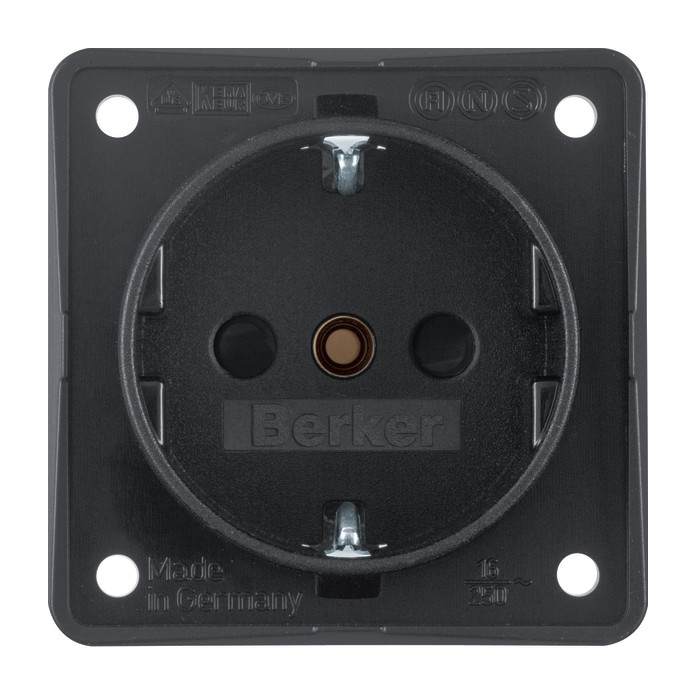 1St. Berker 941952505 Steckdose erh. Ber.schutz Schraubkl. Integro Modul-Einsätze anthr. m. 1St. Berker 941952505 Steckdose erh. Ber.schutz Schraubkl. Integro Modul-Einsätze anthr. m.