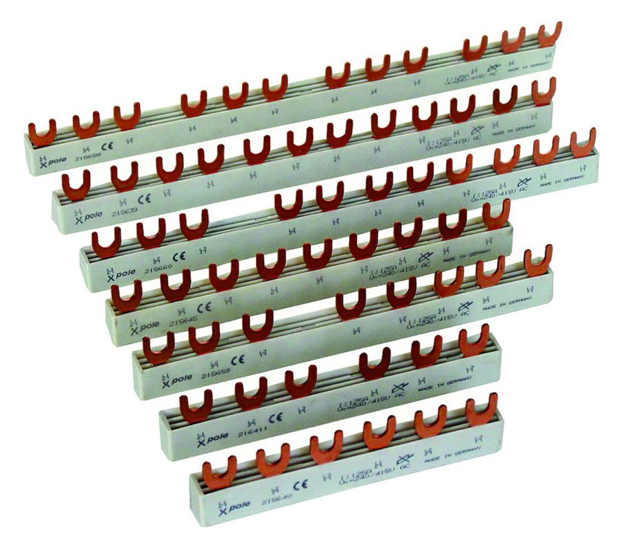 1St. Eaton 215659 Phasenschiene, 3Ph, 10qmm, Gabel, 4+5TE EVG-3PHAS/N/5MODUL/LS