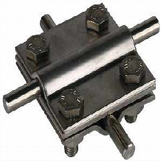 1St. Dehn 319209 Kreuzstück NIRO (V4A) f. Rd 8-10/8-10mm Rd 8-10/Fl 30mm-Fl 30/30mm m. Zwischenpl KS 8.10 8.10 FL30 ZP V