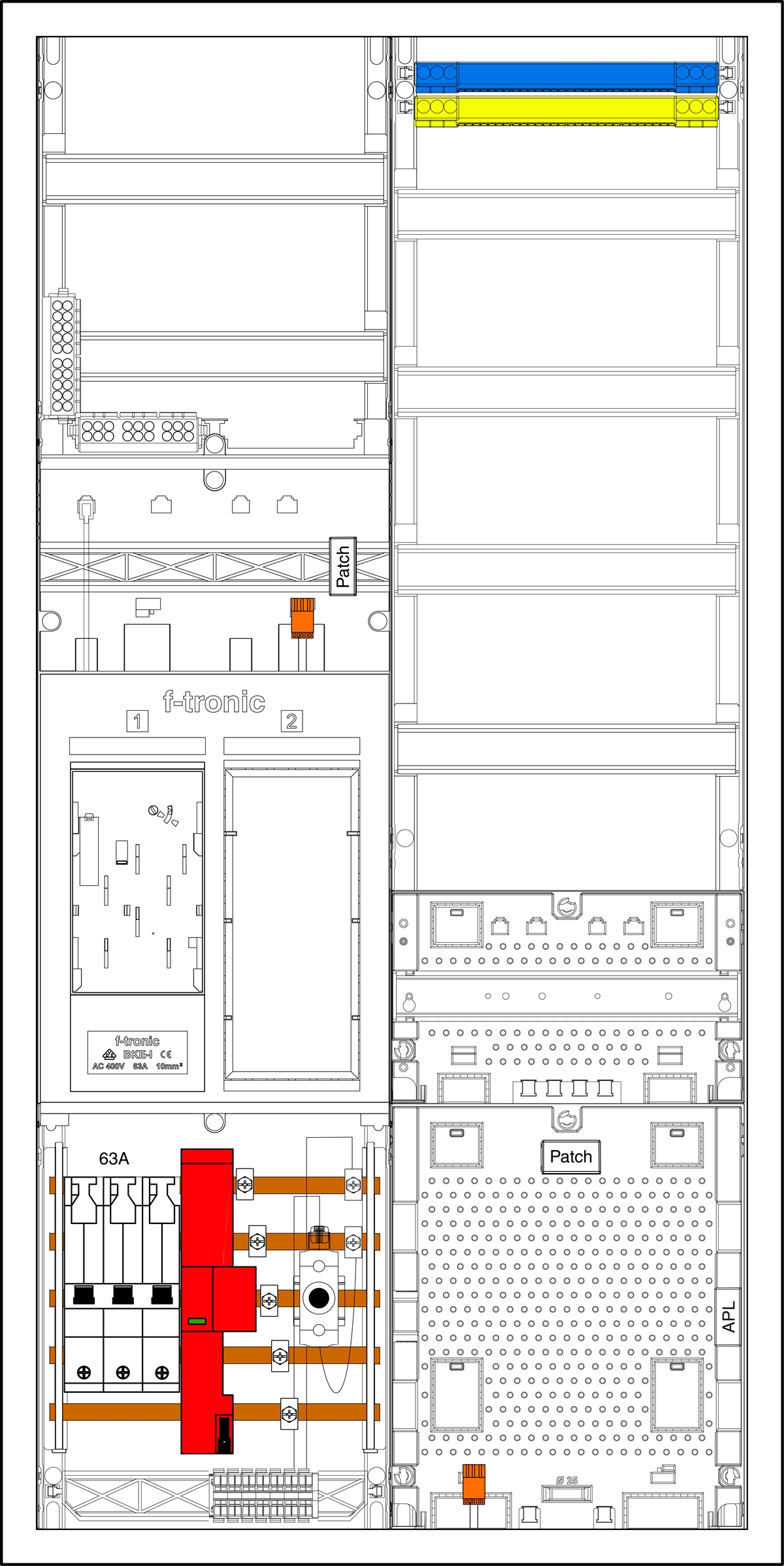 1St. F-Tronic EHZ721APZRFZ63D01ÜS EHZ721APZRFZ63D01ÜS,1ZP,DS,1R, 1 VAPZRFZ inkl. APL, SLS 63A, ÜSS, SPVGD01, 2 PPV, 1 PL150 7195116