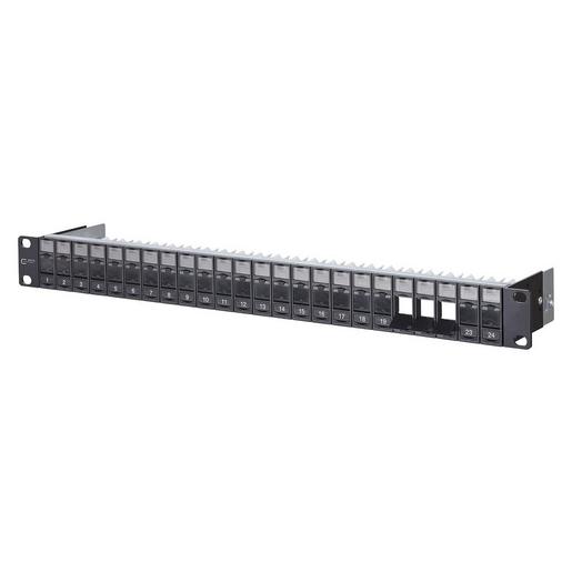 1St. Metz Connect 130920-BK-E Modul 19 Zoll Modulträger 1HE 24 Port schwarz unbestückt, geschirmt