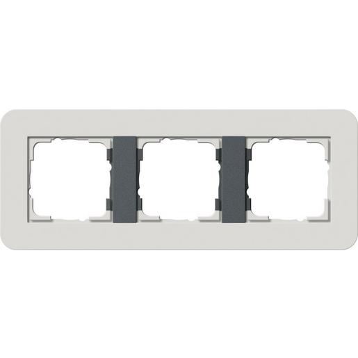 1St. Gira 0213421 Rahmen 3fach E3 Hellgrau/Anthrazit