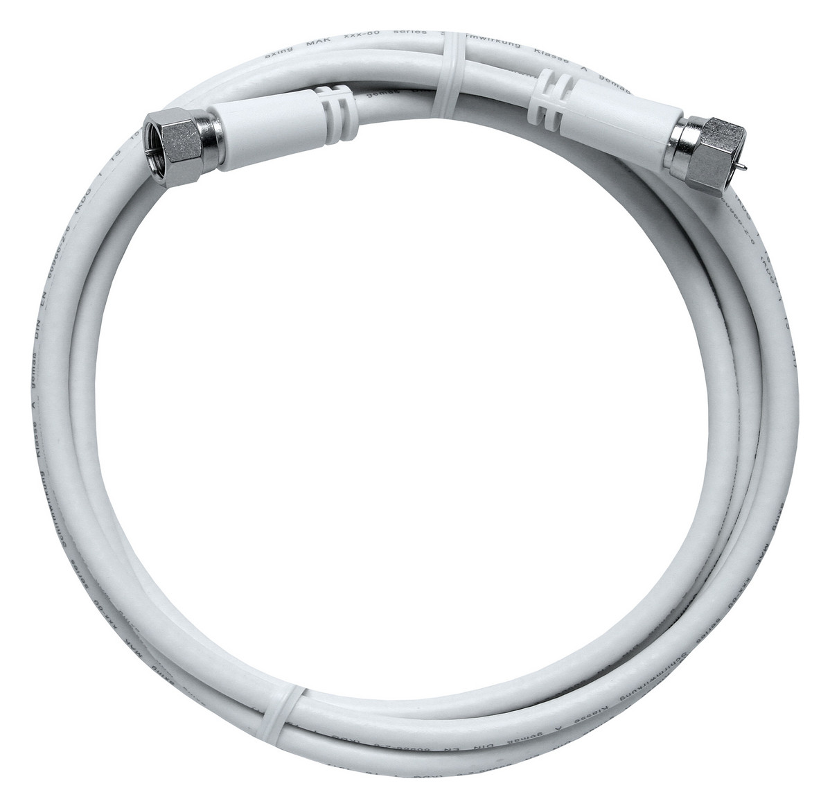 1St. AXING F-Patch-Kabel ws MAK 150-80 axiale Stecker 2fach geschirmt Vodafone...