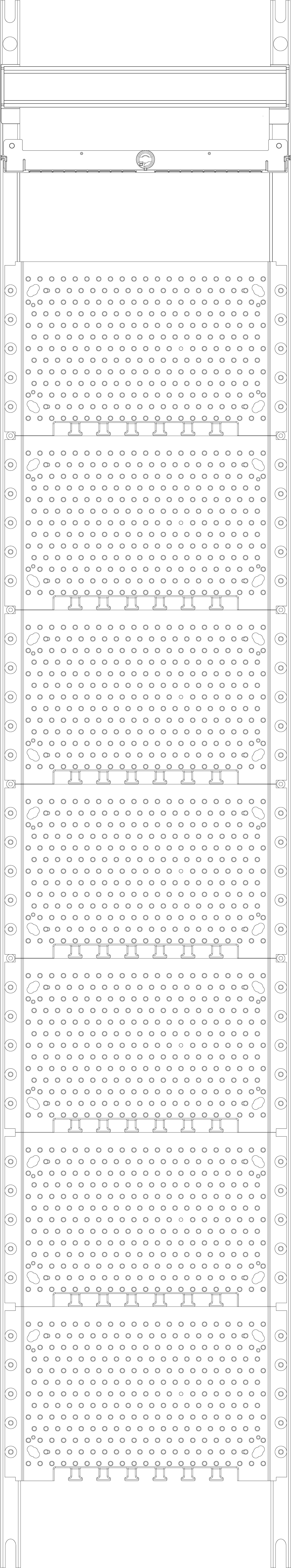 1St. F-Tronic K19 Kommunikationsfeld K19, 1-feldrig, H=1350mm, 1 Hutsch. 7143660