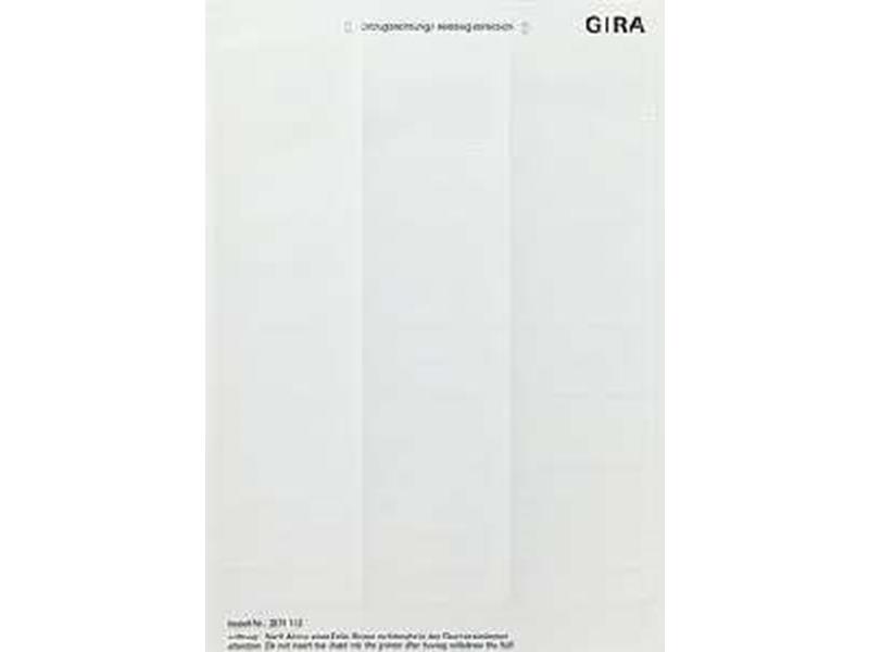 1St. Gira 2874112 Beschriftungsbögen 15,8 x 67 mm Zubehör Reinweiß