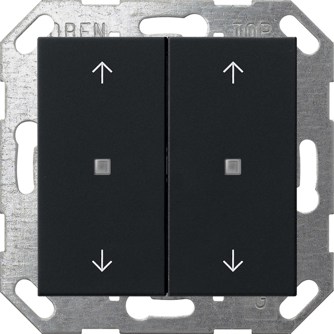 1St. Gira 5174005 KNX Taster Wippe 2f Pfeile System 55 Schwarz m