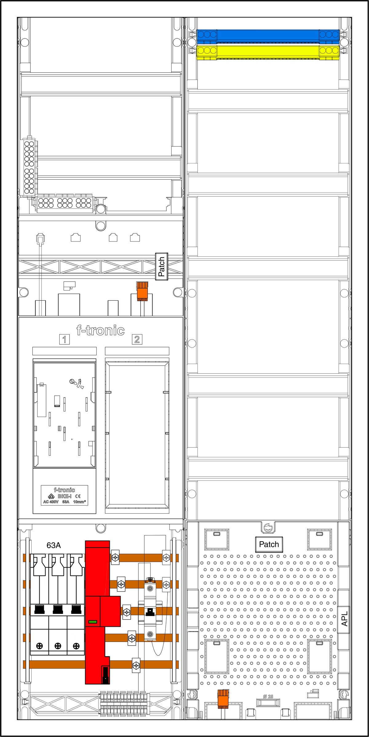 1St. F-Tronic EHZ721APZ63B6ÜS EHZ721APZ63B6ÜS, 1 ZP, DS, 1 R, 1 VAPZ inkl. APL, SLS 63A, ÜSS, SPVGB6, 2 PPV, 1 PL150 7195126