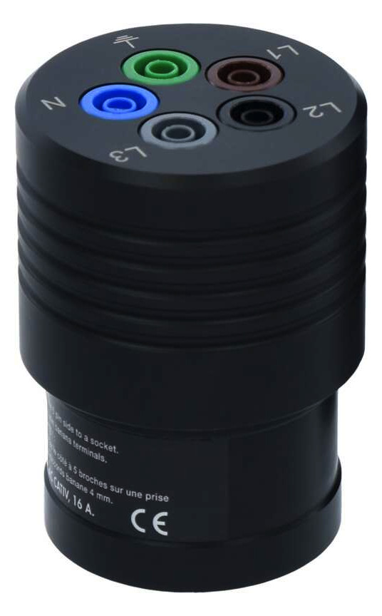 1St. Gossen Z611O A3-16 Drehstrom-Adapter für Prüfgeräte und CEE-Steckdosen