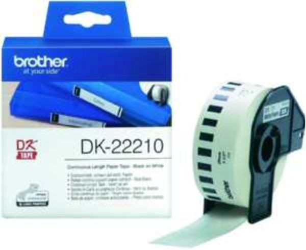 1St. Brother DK22210 Etikett, Rolle, endlos, DK-22210, sk, Papier, 29mmx30,48m, weiß