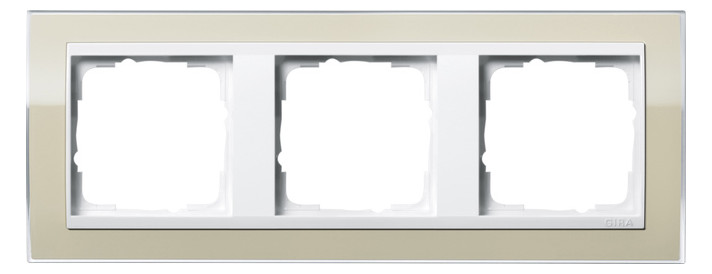 1St. Gira 0213773 Rahmen 3fach für Reinweiß Gira Event Klar Sand
