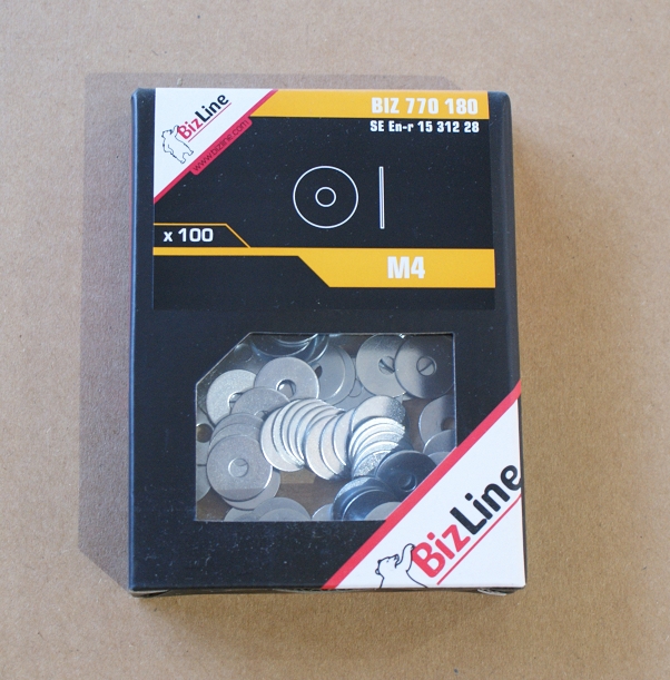 100St. Bizline BIZ 770180 Unterlegscheibe extrabreit M4 BIZ770180 100St. Bizline BIZ 770180 Unterlegscheibe extrabreit M4 BIZ770180