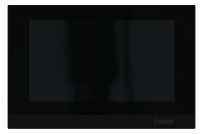 1St. Hager RTQ601X Innenstation video Freisprechen sw