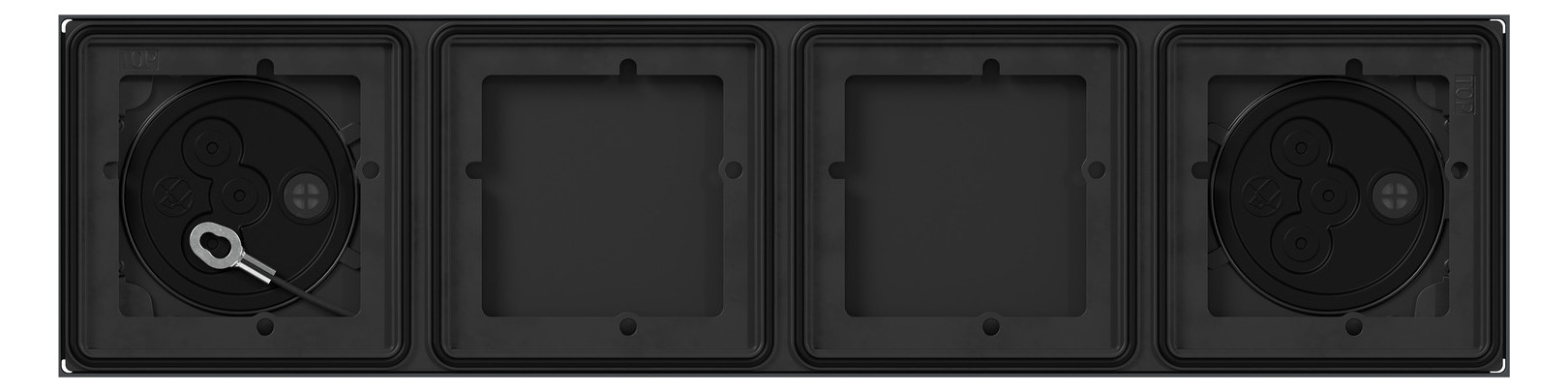 1St. Gira Gehäuse 4f flächenbündig 551400 System 106