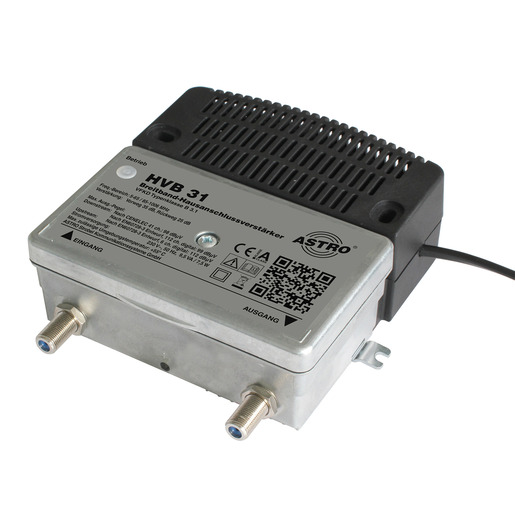 1St. Universeller Breitbandverstärker / Vorweg 31 dB / Ausgangspegel Vorweg 99 dBµV