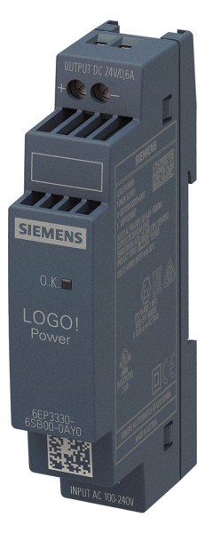 1St. Siemens 6EP33306SB000AY0 LOGO!POWER 24V0,6A Geregelte Stromversorgung