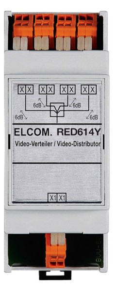 1St. Elcom RED614Y Verteiler 4fach REG 2Draht