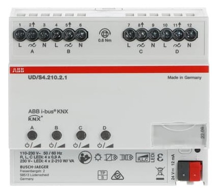 1St. ABB UD/S4.210.2.1 LED-Dimmer 4 x 210 W