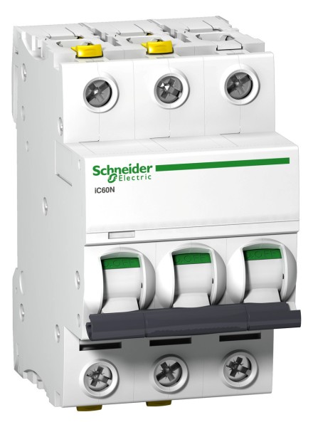 1St. Schneider Electric A9F04306 Leitungsschutzschalter iC60N, 3P, 6A, C Charakteristik