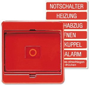 1St. Jung 561GLRT 561 GL RT Abdeckung Glasscheibe rote Wippe mit Linse für Schalter und Taster 561 GL RT