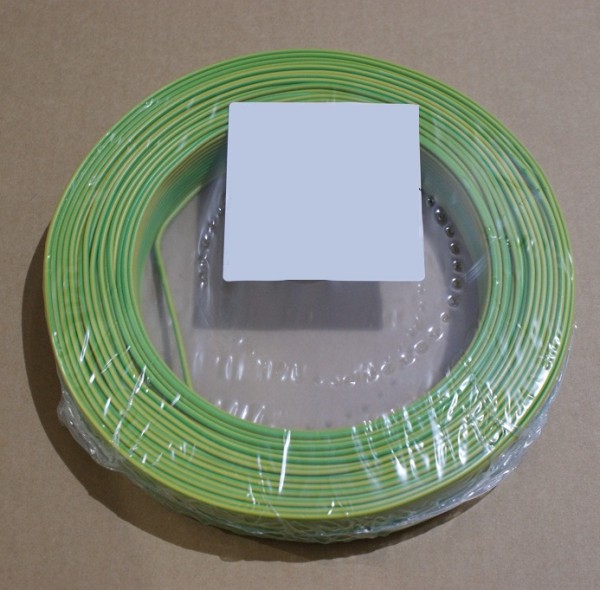 100m H07V-U 10mm² PVC Aderleitung 1x10,0 starr grün/gelb