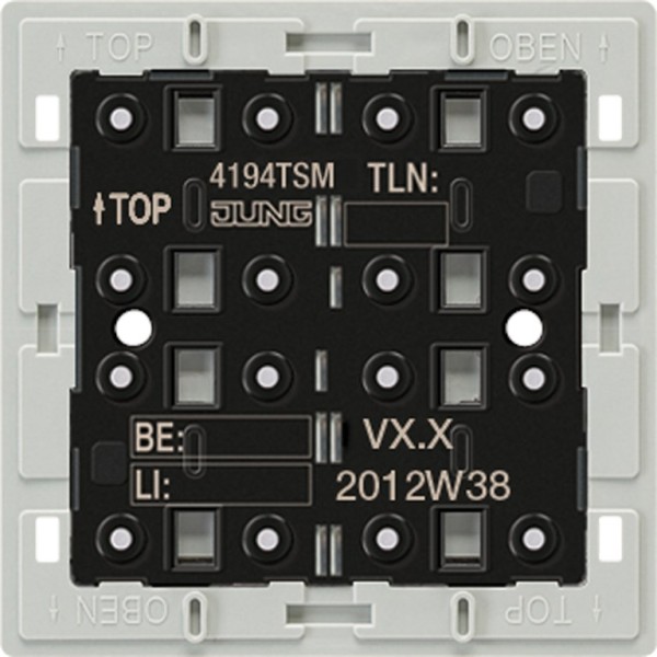 1St. Jung 4194TSM KNX Tastsensor-Modul Universal 4fach integrierter Temperatursensor integrierter Busankoppler 4194 TSM