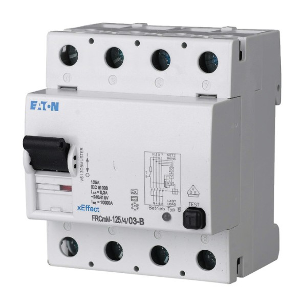 1St. Eaton 171184, FRCMM-125/4/003-B Allstromsensitiver FI-Schalter, 125A, 4p, 30mA, Typ B