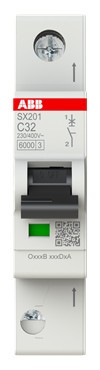 1St. ABB SX201-C32 Sicherungsautomat Flexline 6kA, 32A, 1P