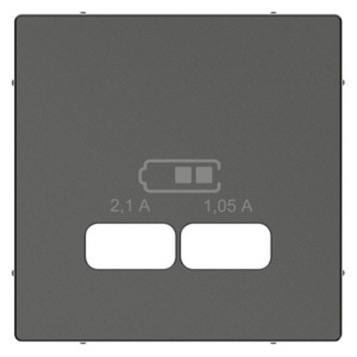 1St. Merten MEG4367-0414 Zentralplatte für USB Ladestation-Einsatz, anthrazit, System M
