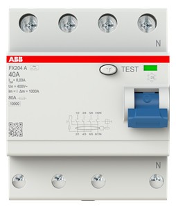 1St. ABB FX204A-40/0,03 FI-Schutzschalter 4P,40A,30mA