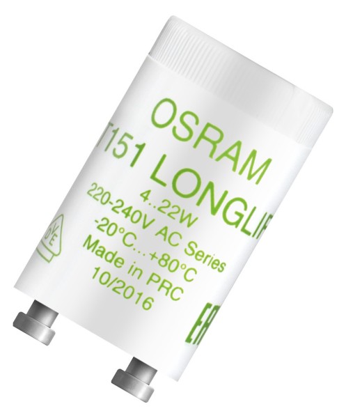 25St. Osram ST 151 LONGLIFE/220- Starter für Leuchtstofflampen Reihenschaltung 4-22W 25er 25/400