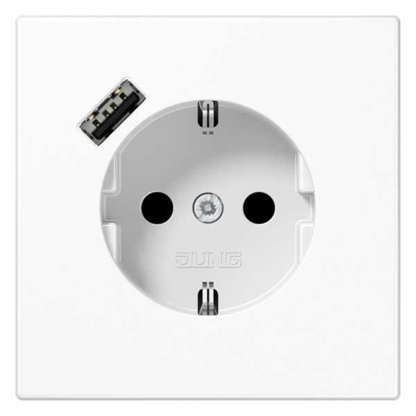 1St. Jung LS1520-18AWW SCHUKO-Steckdose mit USB Typ A, alpinweiß glänzend