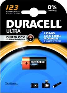 1St. Duracell DU M3 123 BG1 Photo Lithium Batterie 3 Volt