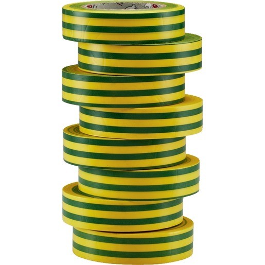 80m Bizline BIZ 350065 8 Isolierbänder gelb/grün 10 m Preis per Packung = 8 Stück je 10m Isolierband