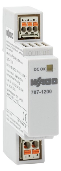 1St. Wago 787-1200, Primär getaktete Stromversorgung Compact 1-phasig DC 24 V / 0,5 A