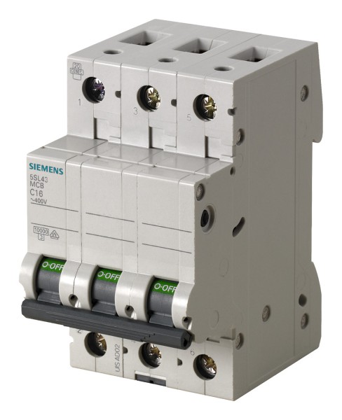 1St. Siemens 5SL4316-7 Leitungsschutzschalter 400V 10kA, 3-poli