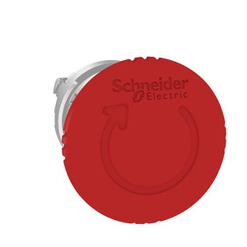 1St. Schneider Electric ZB4BS844 Frontelem., rund f. Pilzdrucktaster Ø 22, Drehentriegelung, Ø 40mm, rot